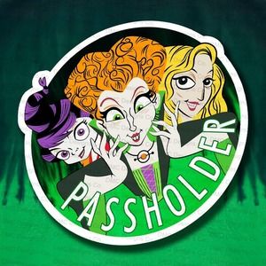 Hocus Pocus 2 Inspired Sanderson Sisters AP Annual Passholder Car Magnet
